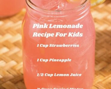 Strawberry Pineapple Pink Lemonade for Kids