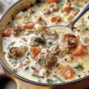 Creamy Parmesan Italian Sausage Soup – Easy Family Recipes