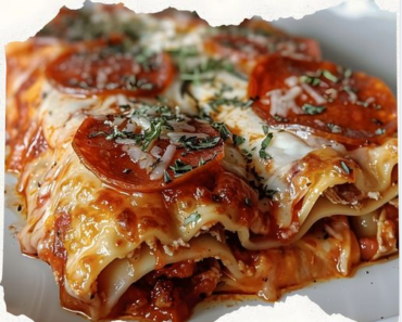 Pepperoni Pizza Lasagna Roll Ups