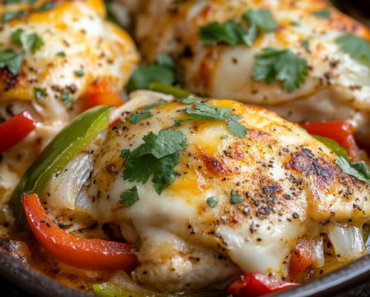 Cheesy Baked Fajita Chicken