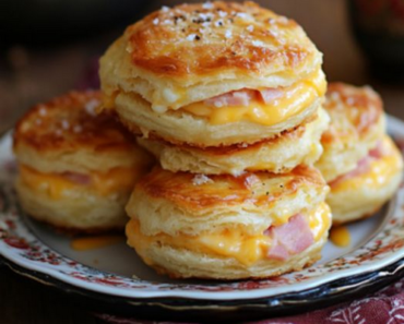 Ham and Cheese Butter Swim Biscuits