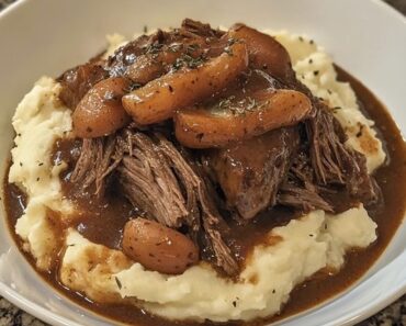 Pot Roast over Mashed Potatoes