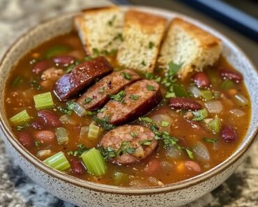 Cajun Red Bean Soup with Sausage