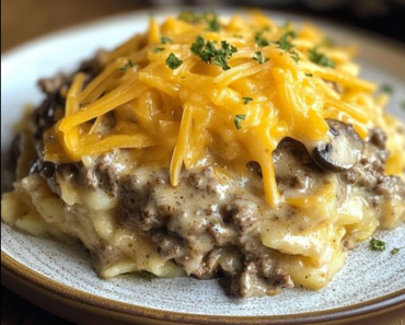 Creamy Hamburger Hash Brown Casserole