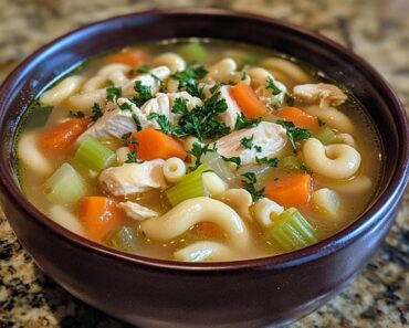 Chicken and Macaroni Broth Soup